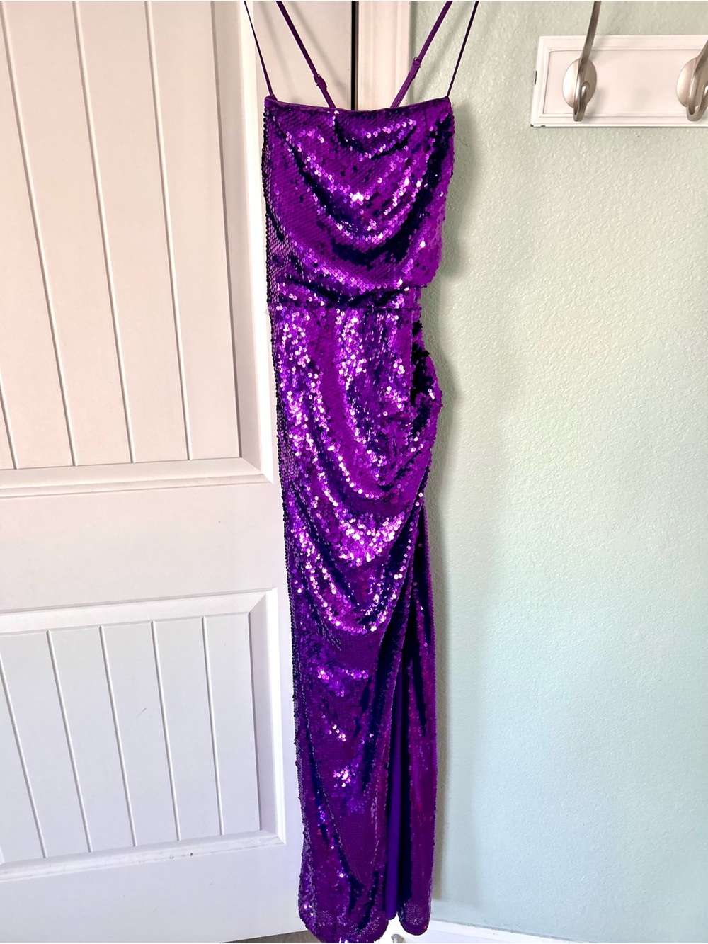 Lulus Purple Sequin Maxi Dress Like New